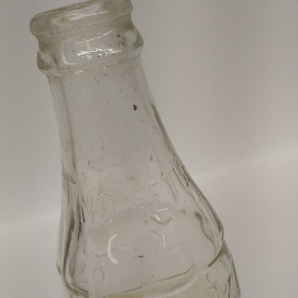 Coca-Cola Embossed Clear Glass No Deposit No Return 10 Ounce Empty Vtg Barn Find - Picture 9 of 16